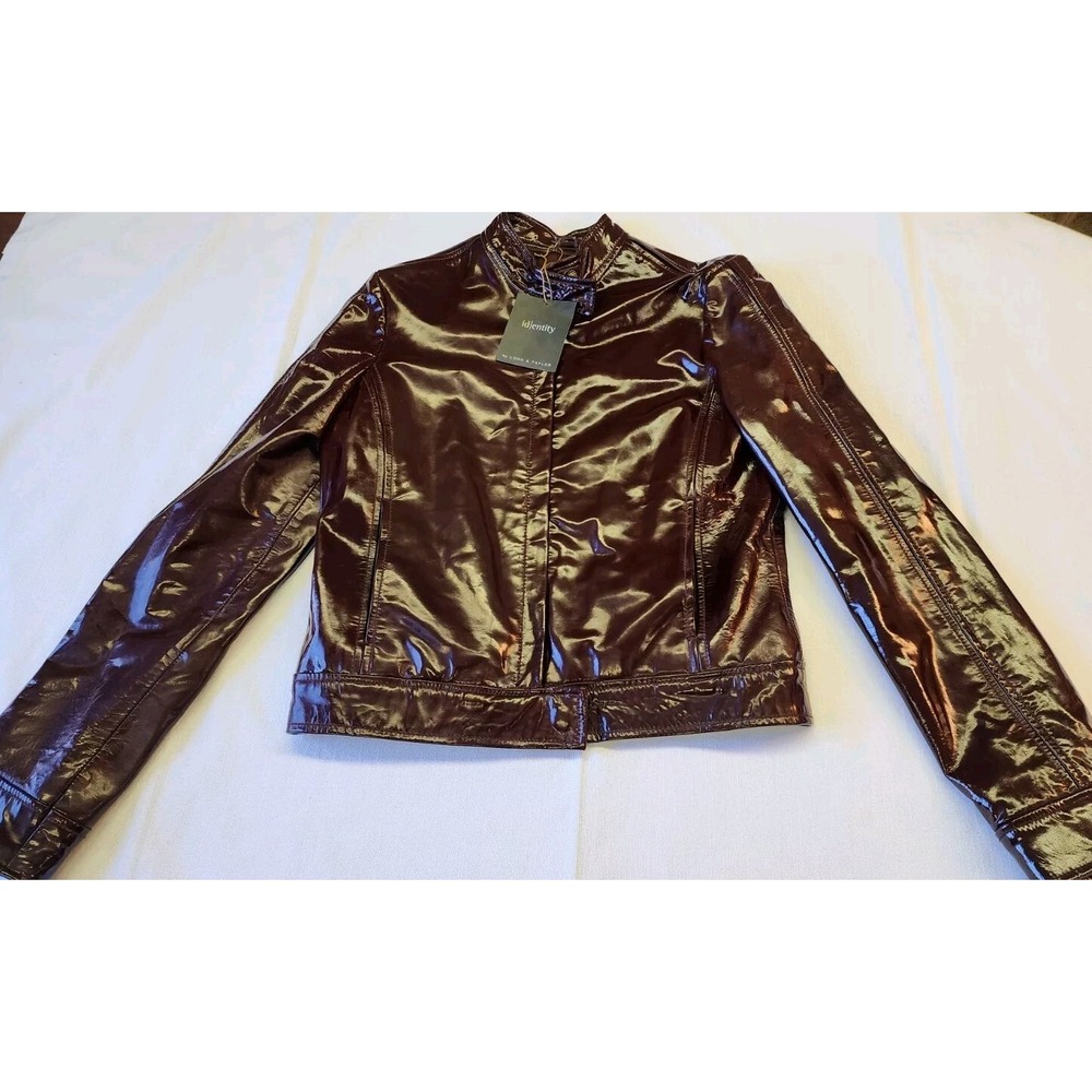 NWT Id/entity Lord & Taylor Patent Leather Cropped Jacket SZ 2 $458